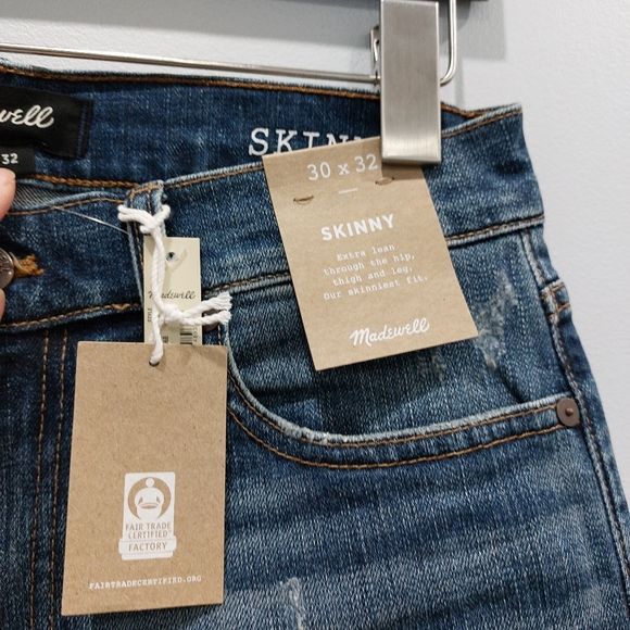 Madewell Skinny Authentic Flex Jeans Myrtle Wash Size 30x32 - Picture 4 of 8